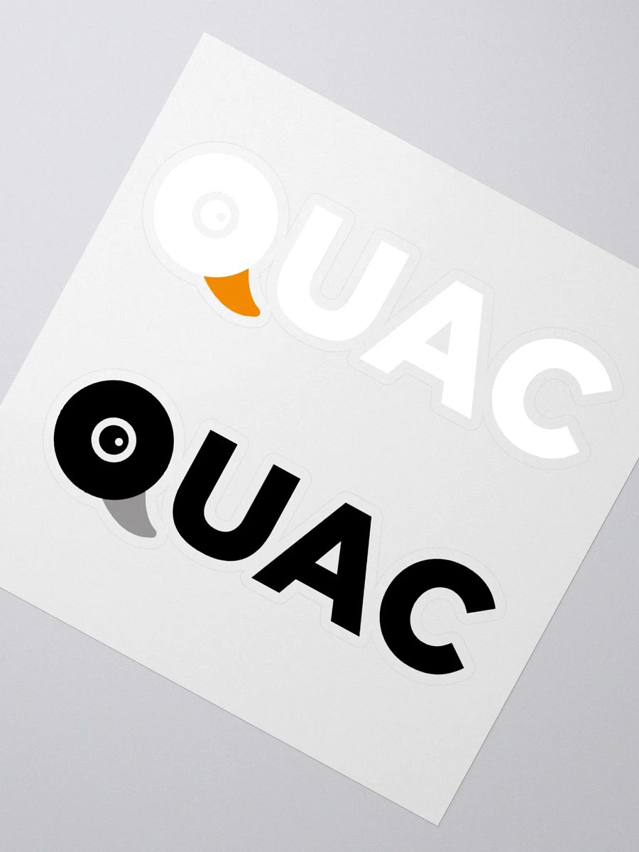 White & Black QUAC Stickers product image (2)