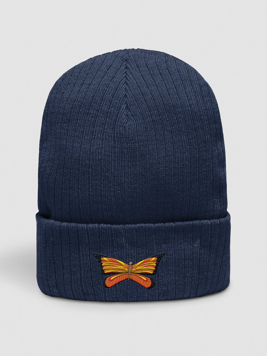 Symmetrical Wings Ribbed Knit Beanie product image (3)