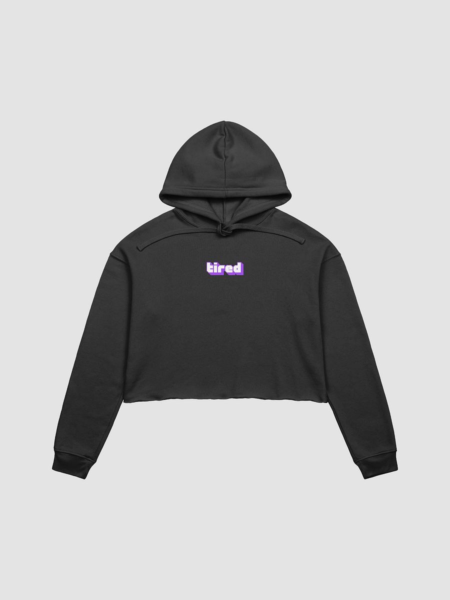 Introverted Streamer Club "Tired" Crop Hoodie product image (1)