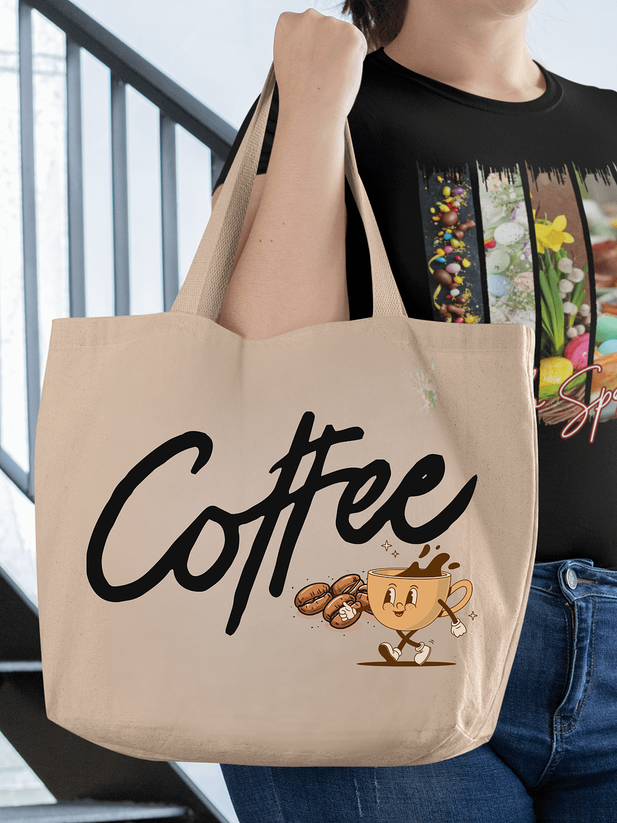 Coffee Cartoon Eco Tote Bag product image (1)
