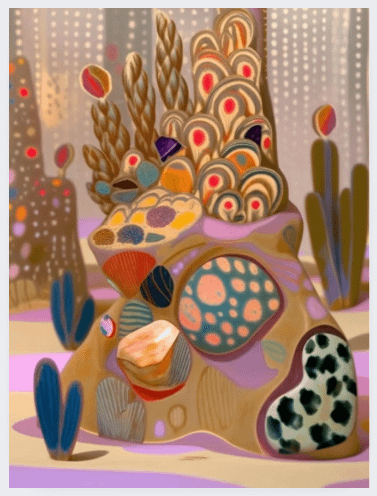 Midcentury Modern Colorful Pink Rock product image (2)