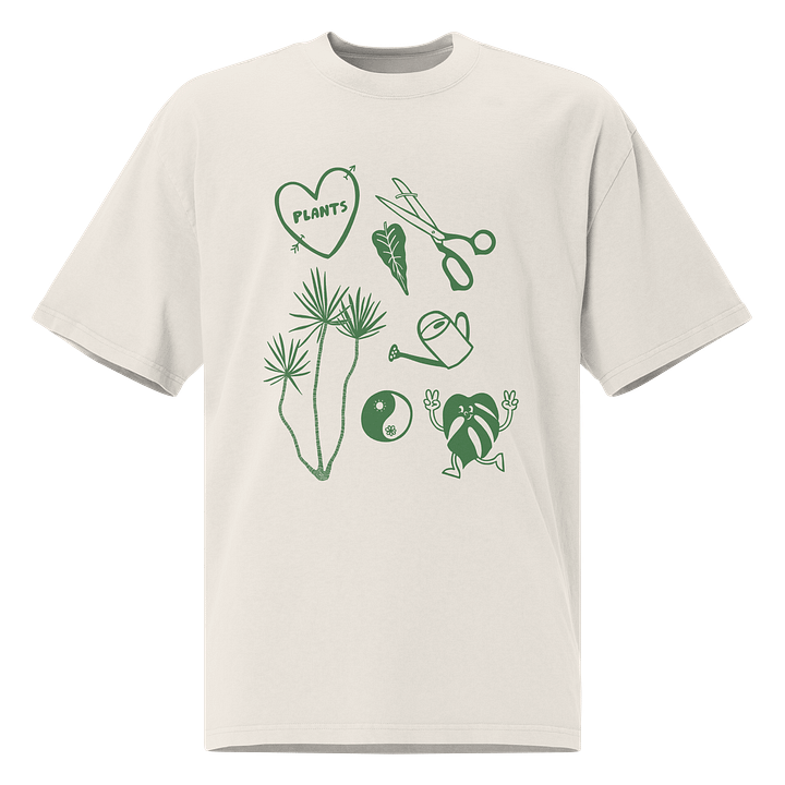 2025 PLANT DOODLES - Oversized Faded T-Shirt product image (1)