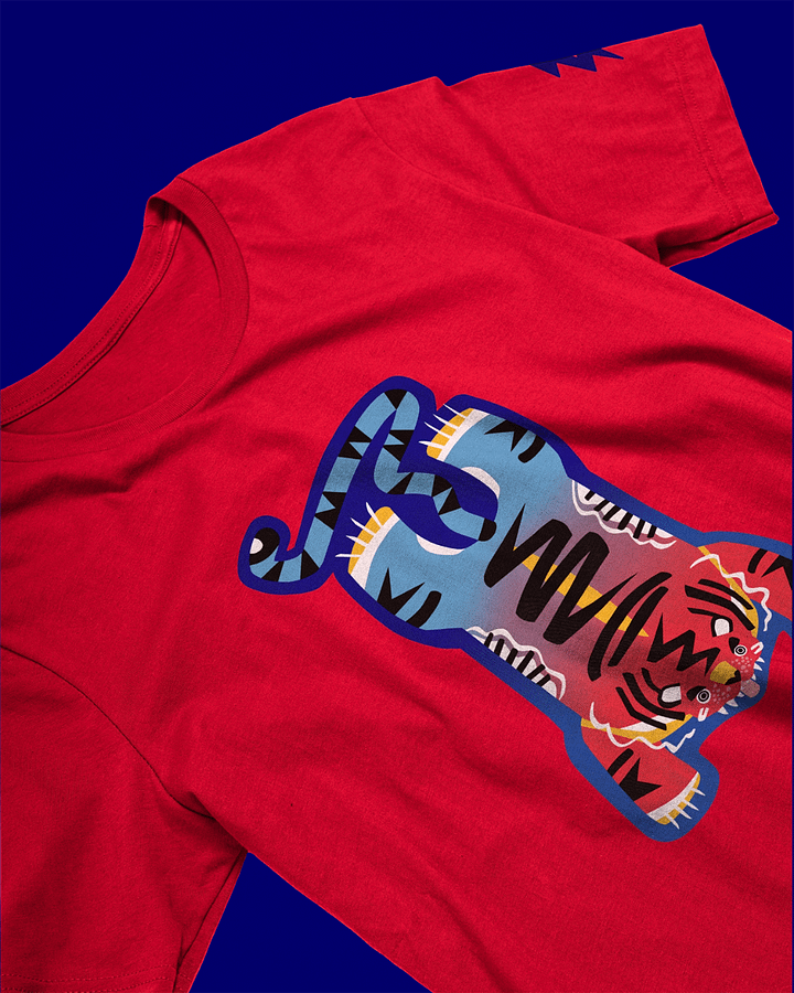 Red and Blue Tiger - T-Shirt product image (1)