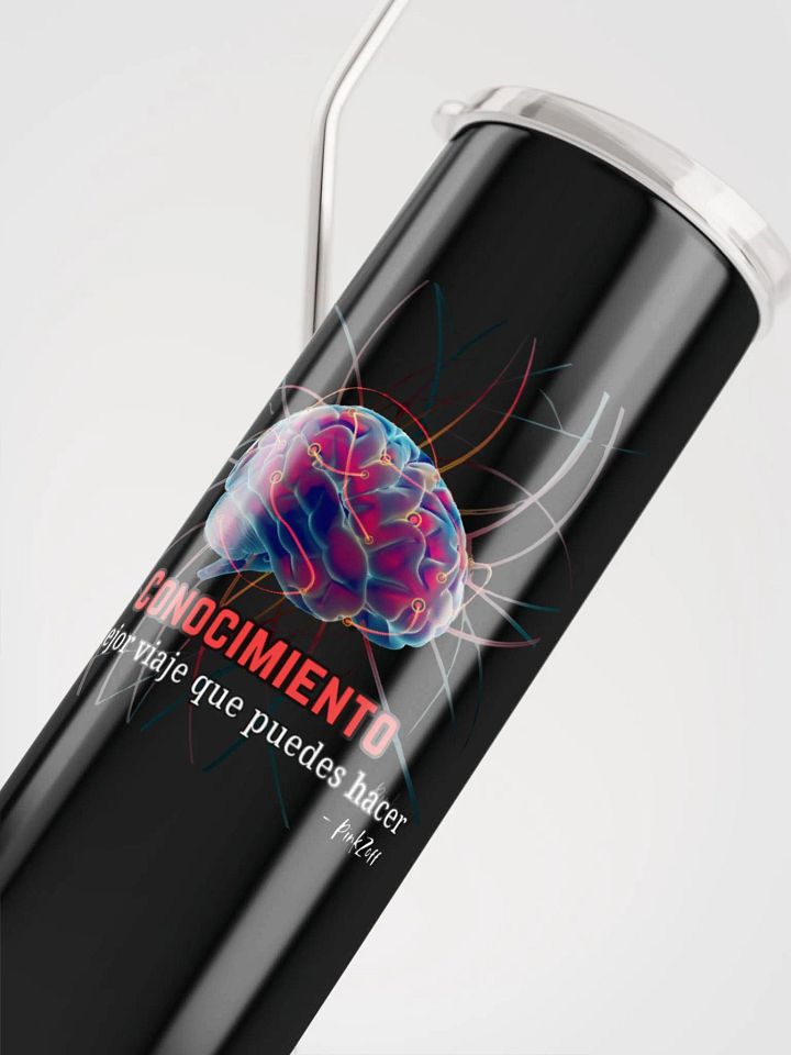 "Tumbler del Viaje del Conocimiento" Taza de Acero Inoxidable (Steel Tumbler)r product image (2)