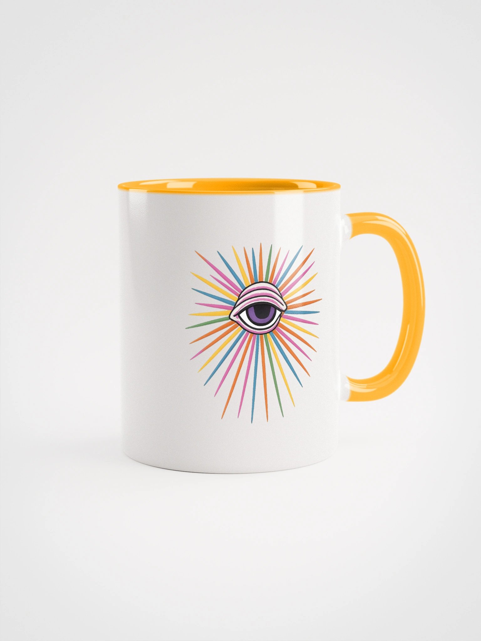 Yellow PWR Radiating Eye Mug product image (1)