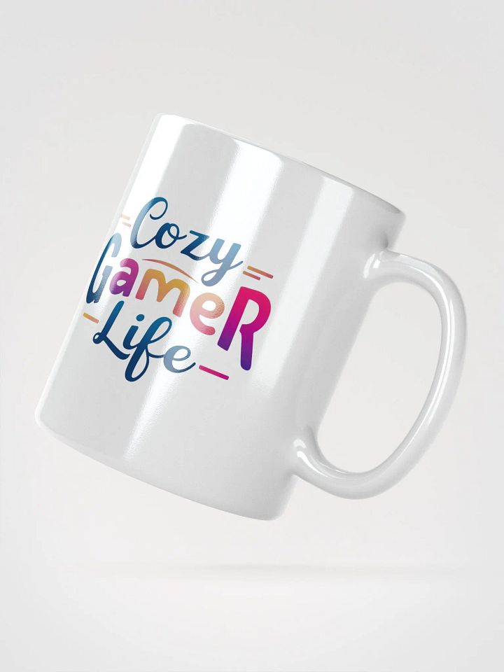 Cozy Gamer Life Vivid Text Only White Mug product image (2)