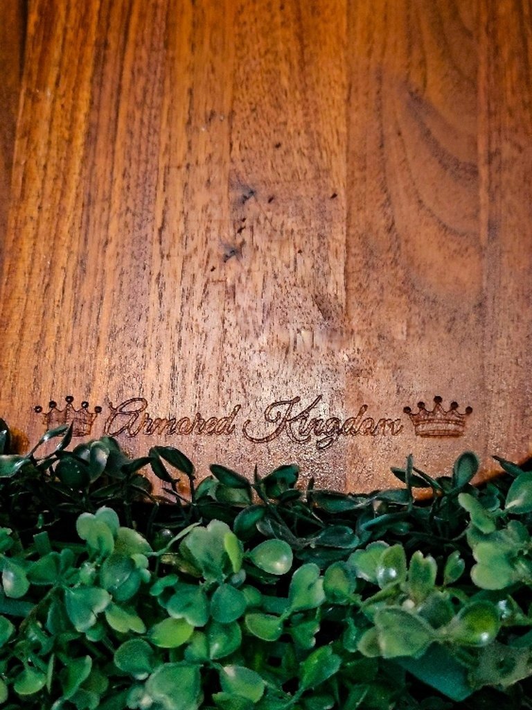 The Armored Kingdom Signature Engraved Walnut Cutting Board-100% Sustainable American Wood Hand Finished-Reversible-Odor Resistant-Easy Clean-Perfect for Kingdom Feasts Meal Prep product image (2)