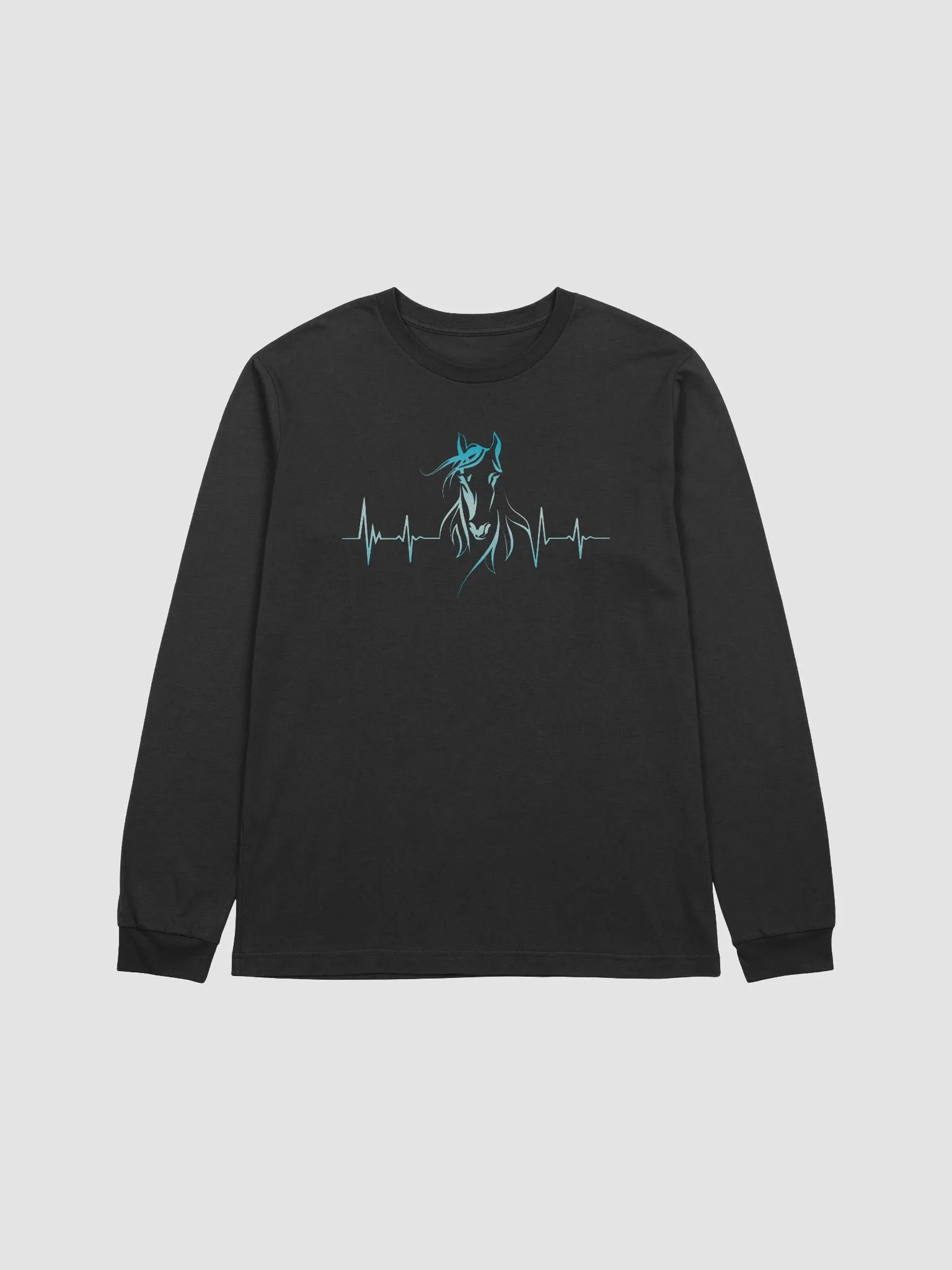 Horse Heartbeat Bella+Canvas Supersoft Long Sleeve T-Shirt product image (1)