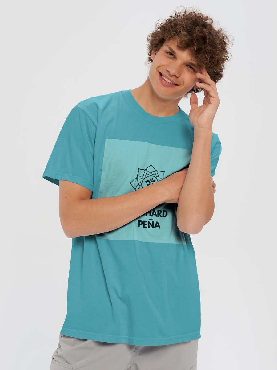 Om Richard Peña Lagoon Blue Om Mantra Shirt product image (5)