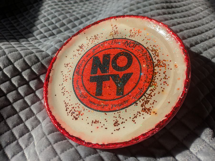 Hard No (Ty) Gold Leafed Ceramic Trinket Dish product image (4)