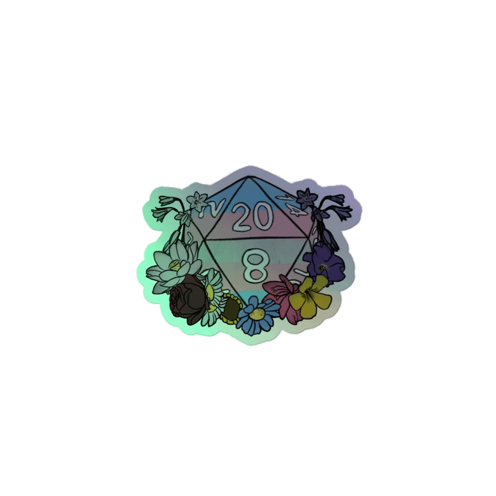 DnD Inspired Pride - Sticker - Trans Holo product image (1)