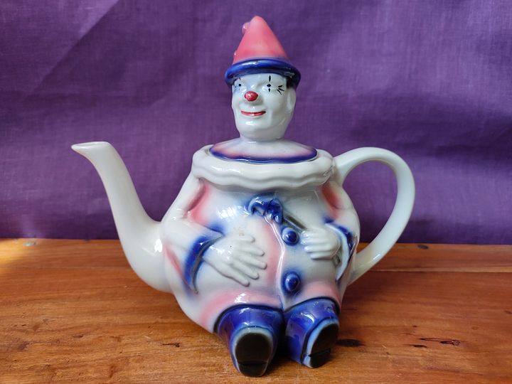 Bule vintage palhaço, cerâmica inglesa product image (2)