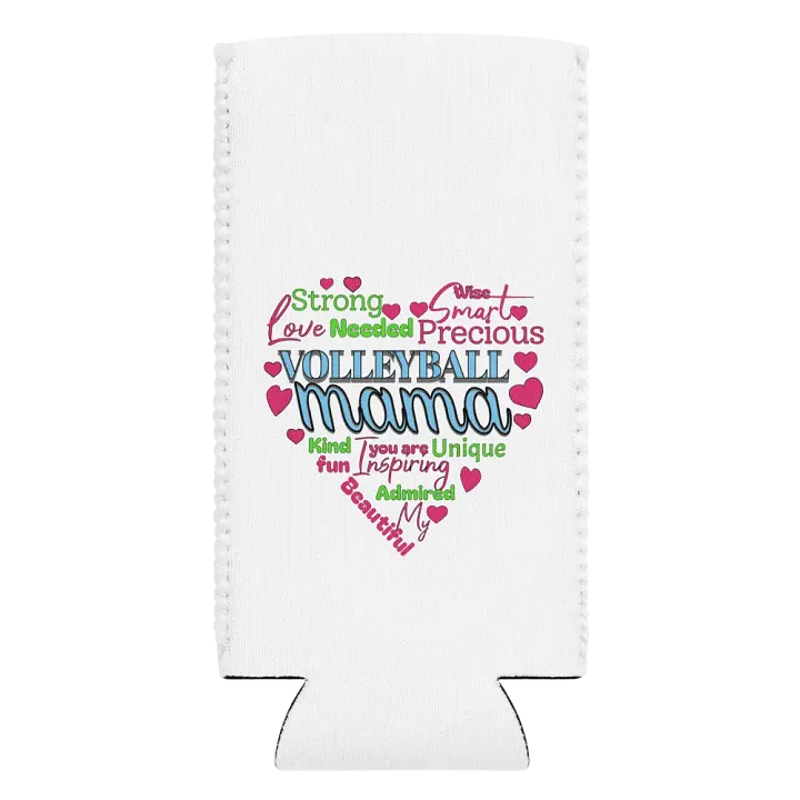 Heart Volleyball Mama Words Can Cooler product image (2)