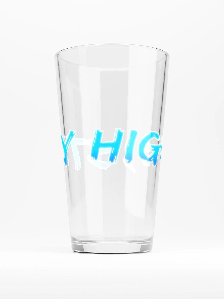 Stay High Shaker Pint 16 oz Glass (Blue Text) product image (1)