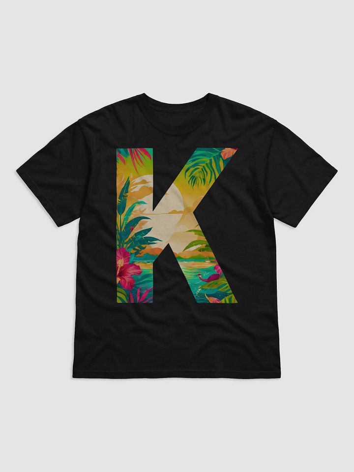 Tropical Sunset Paradise T-Shirt (Letter-K) product image (1)