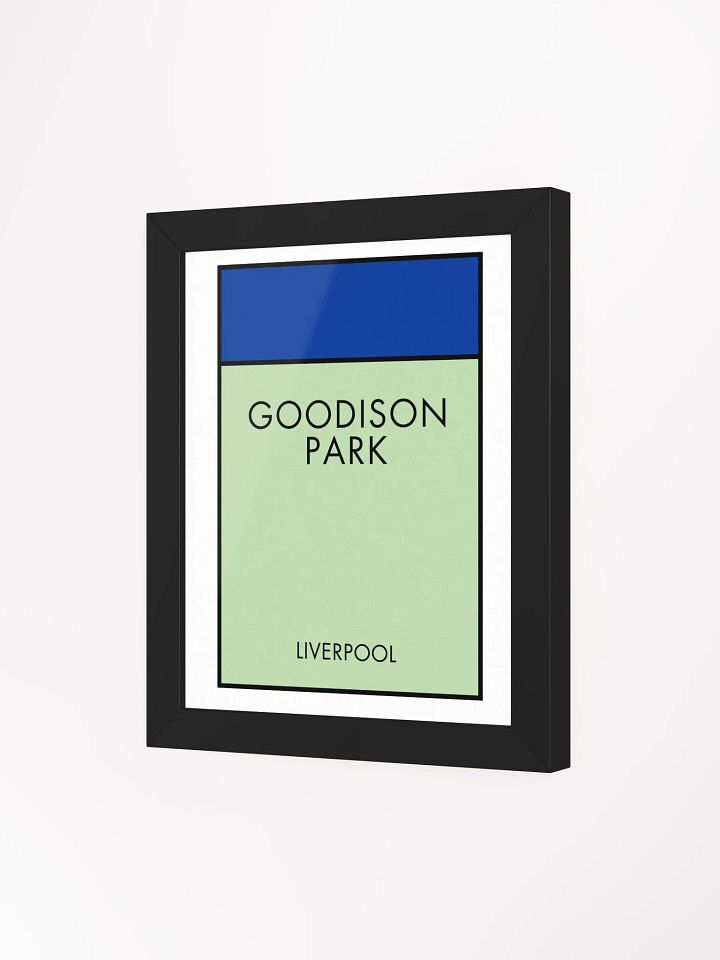 Goodison Park Liverpool Monopoly Title Art Framed Print product image (1)