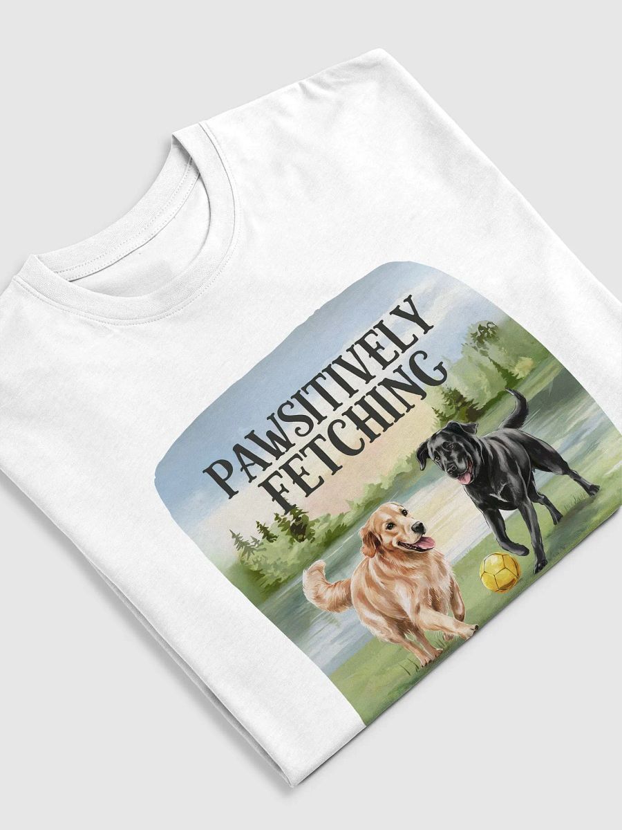 Pawsitively Fetching - Two Playful Dogs In The Garden T-shirt product image (4)