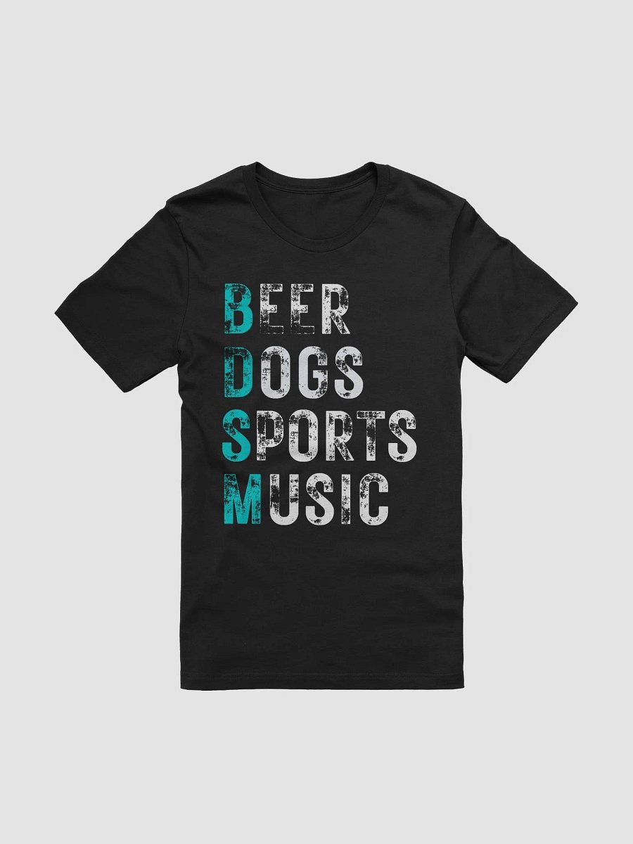 Beer Dogs Sports Music T-Shirt – Funny Teal Shirt Gift for Men and Women product image (1)
