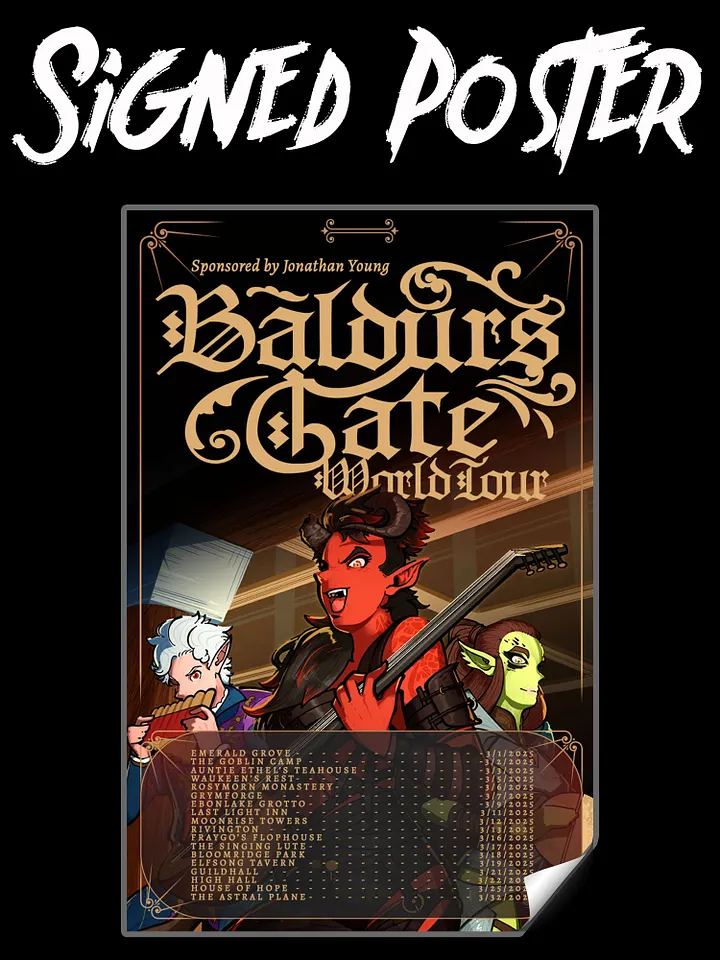 Signed Poster - Baldur's Gate Bardcore product image (1)