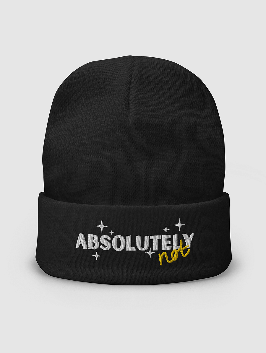 Absolutely Not Beanie [White Text] product image (1)