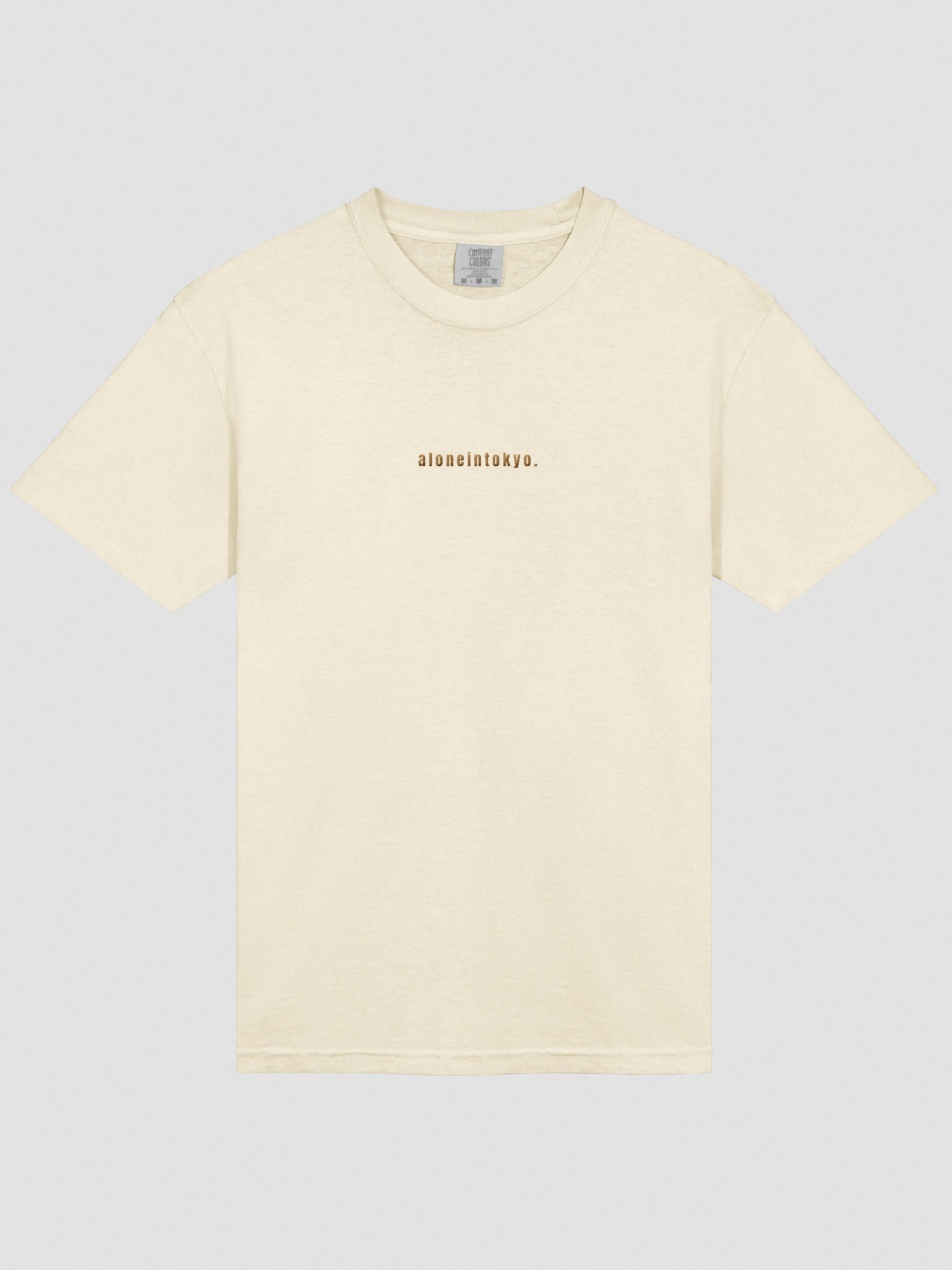 TOKYO GOLD TEXT EMBROIDERED T-SHIRT product image (1)