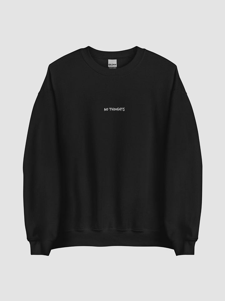 embroidered no thoughts sweatshirt product image (2)