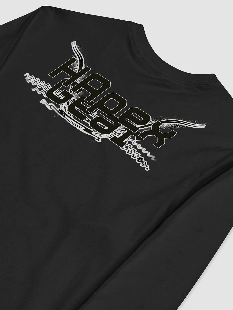 Premium Fitted Long Sleeve Crew - Black HApex Gear Black Logo product image (4)