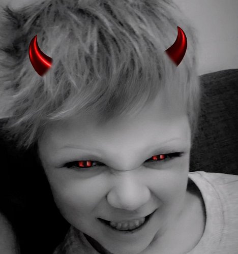 My little devil. Oh, how he plucks my heartstrings 🥰