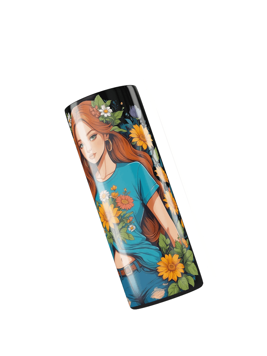 Bloomcore Flower Girl 20 oz Skinny Stainless Steel Tumbler - Black - v1 product image (5)