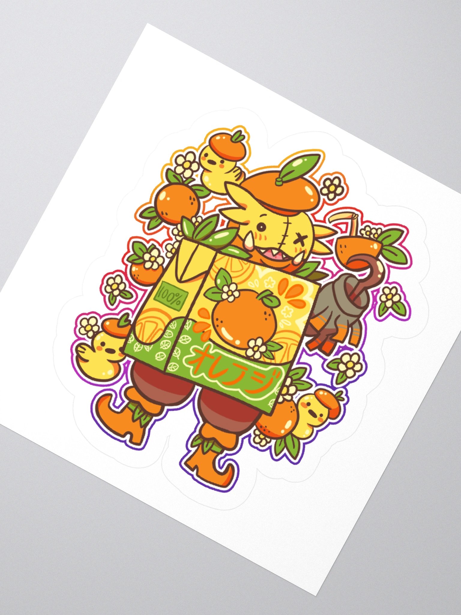 Orange Juice Box Sticker product image (2)