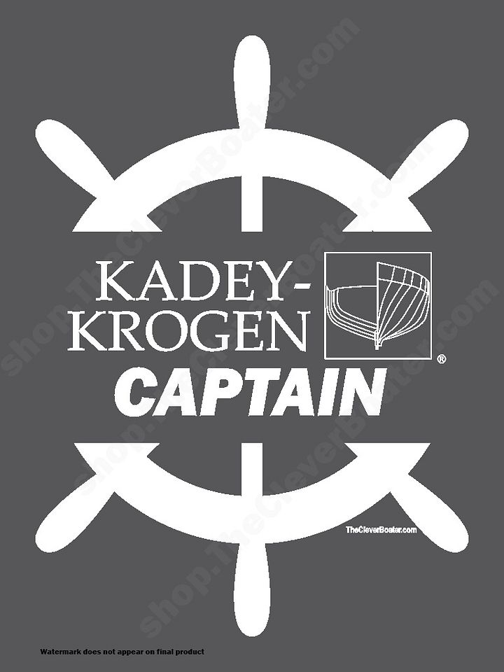 Kadey-Krogen Captain - T-Shirt - Dark Shirt w/White Logo product image (2)
