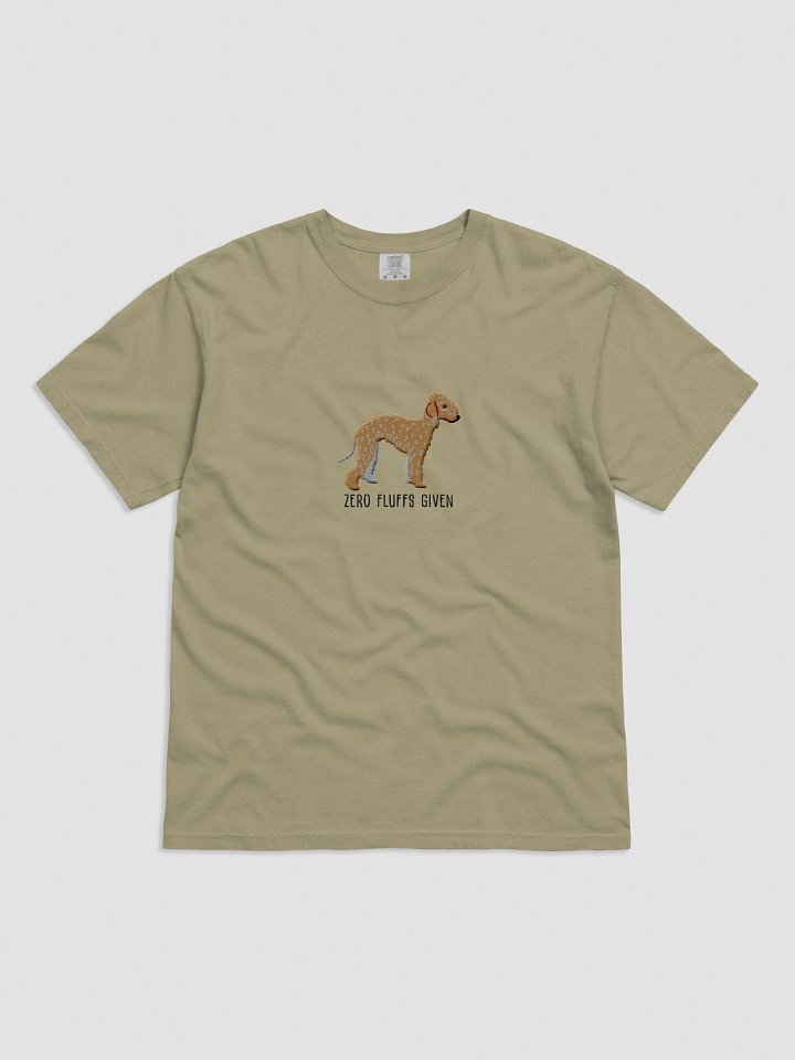 Zero Fluffs Given T-Shirt(Embroidered) of a Bedlington Terrier(Tan) product image (11)