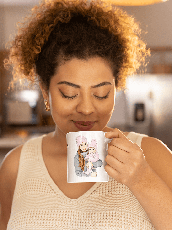 💖Sip in Style, Supermom!💖 (Blue eyes, Brown hair) product image (1)