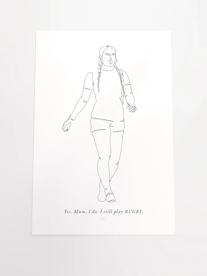 of course I still play <3 Rugby Poster product image (2)