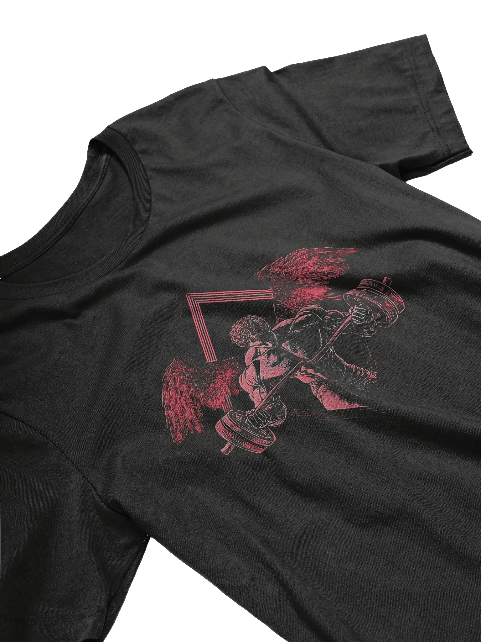 Angel Weightlifting T-Shirt, Gym Angel Wings Shirt, Fitness Motivation Tee product image (7)