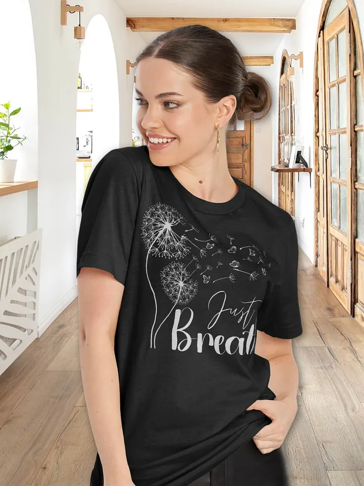 Dandelion Just Breathe Printed Short Sleeve Bella + Canvas T-shirt product image (1)
