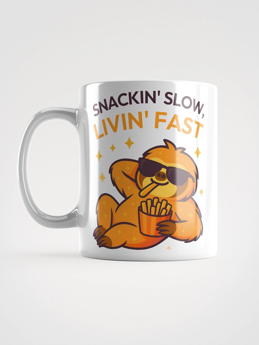 Snackin' Slow, Livin' Fast Mug – Funny Sloth Coffee Cup for French Fry Fans & Lazy Legends product image (6)