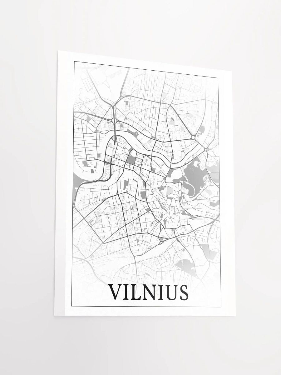 Vilnius, Lithuania, city map print product image (14)