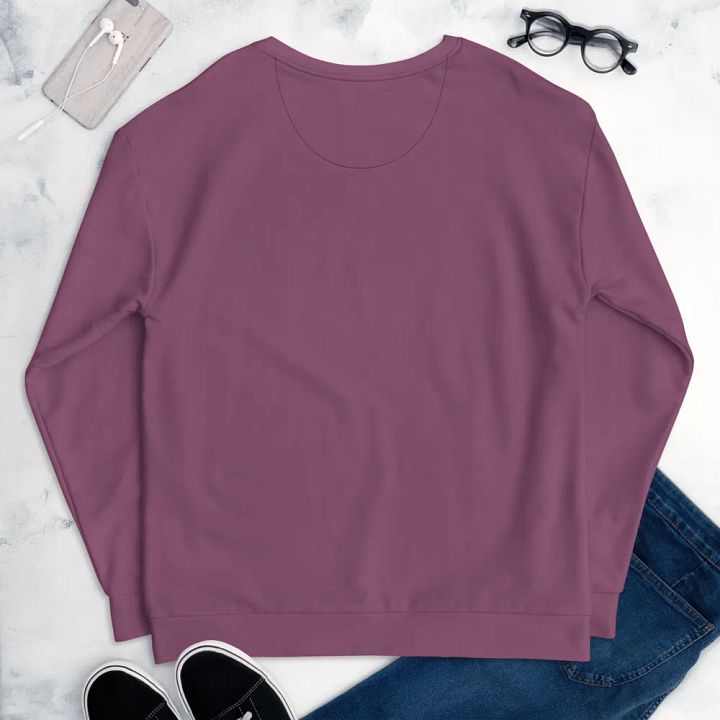 Plain Dark Lilac Purple Soft Summer Unisex Recycled Polyester Heavyweight Premium Sweatshirt by Treasure Pie product image (2)
