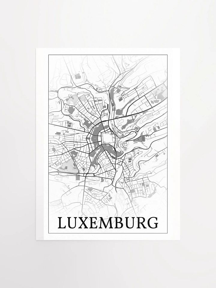 Luxemburg, Luxemburg, city map print product image (2)