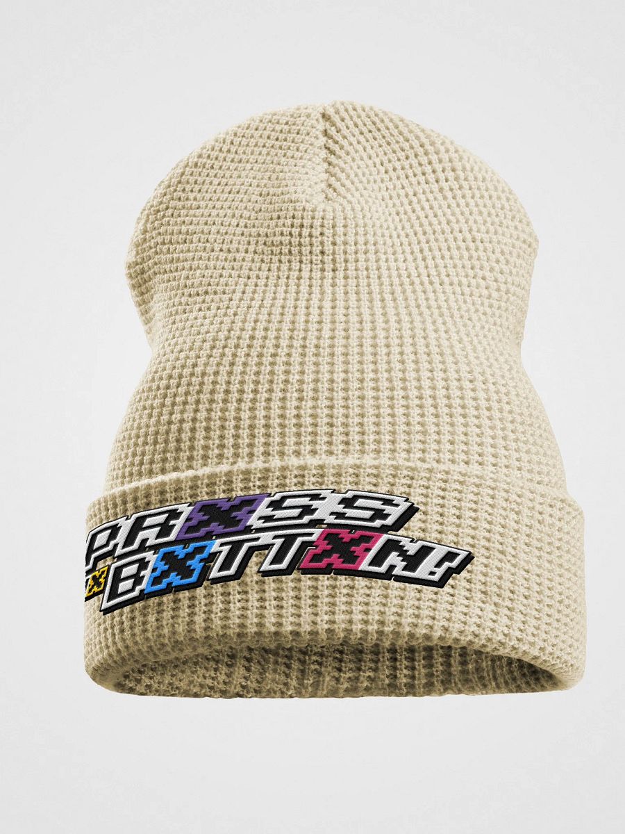 Prxss Thx Bxttxn! Logo Waffle Beanie product image (11)