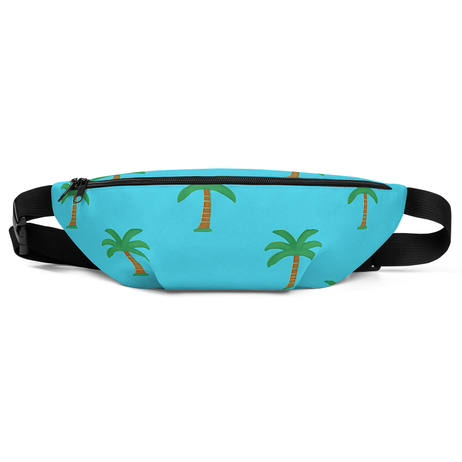 Tropical Palm Trees Blue Fanny Pack (Waist Bag) product image (1)