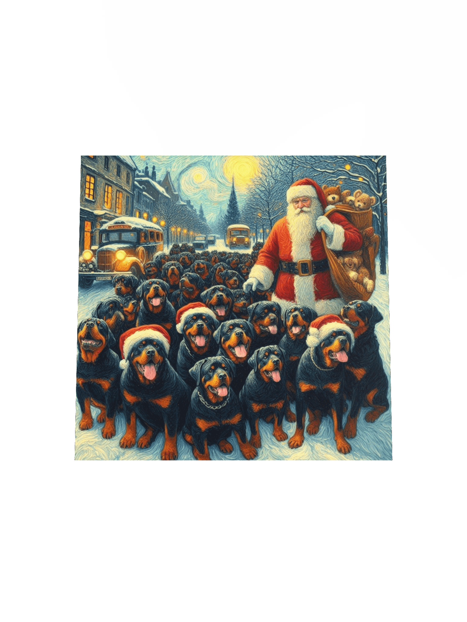 Santa's Rottweiler Wonderland Poster product image (18)