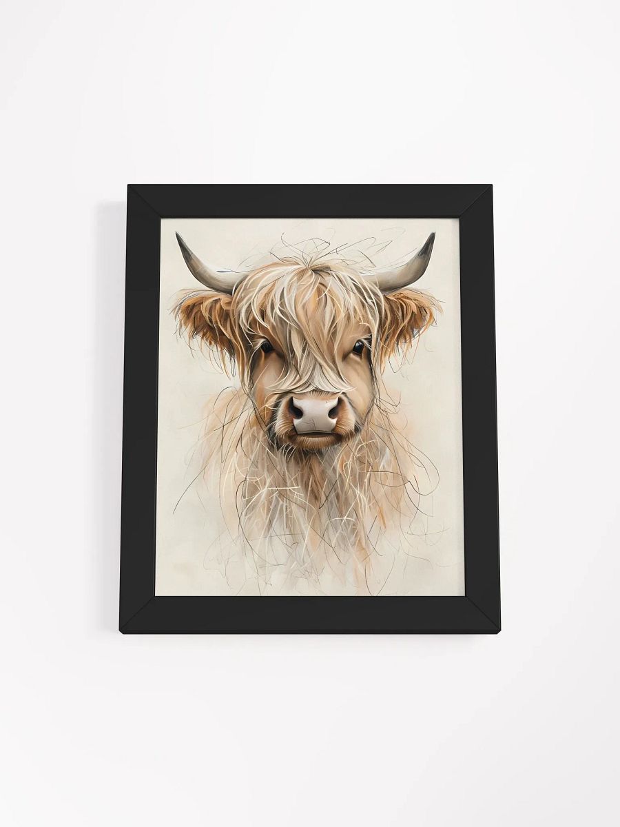 Highland Cow Chic Framed Poster product image (2)