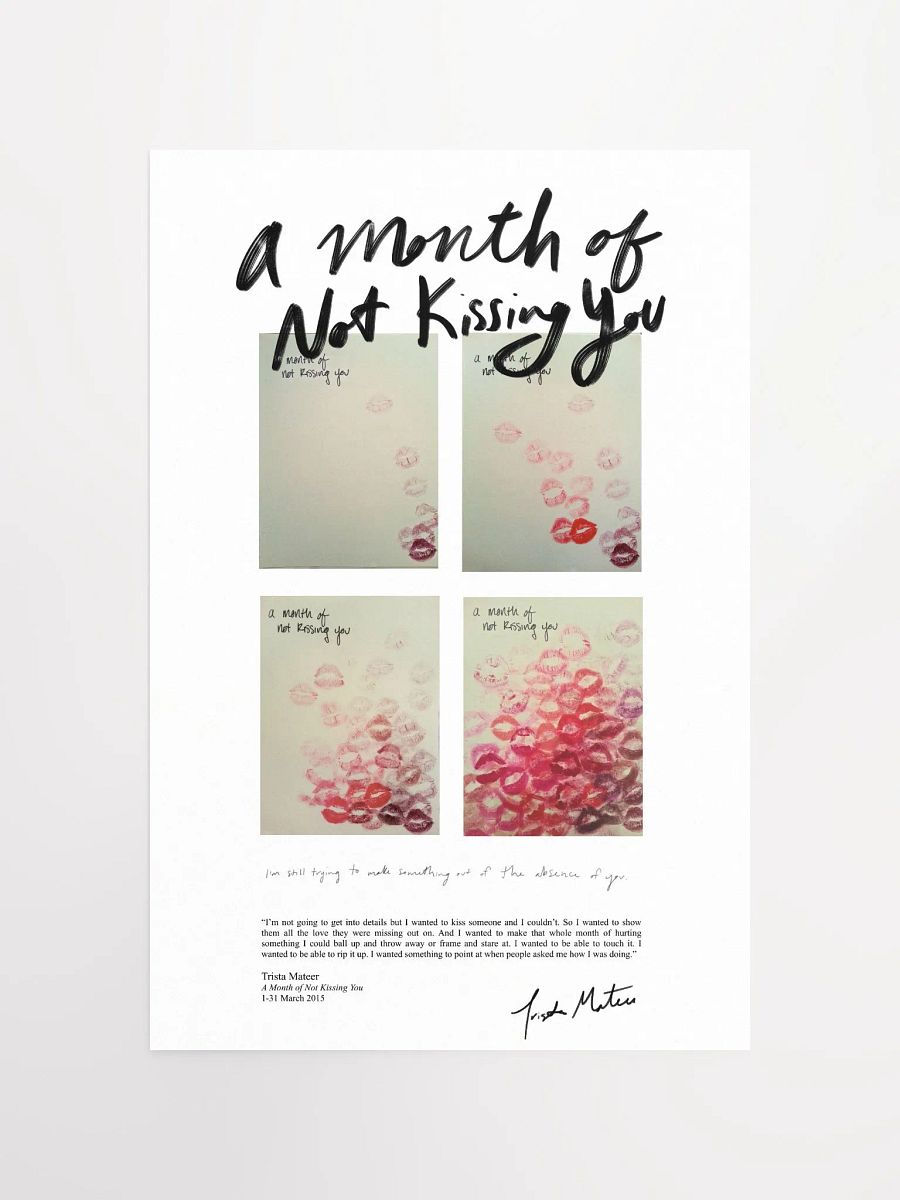 A Month Of Not Kissing You Art Print product image (10)