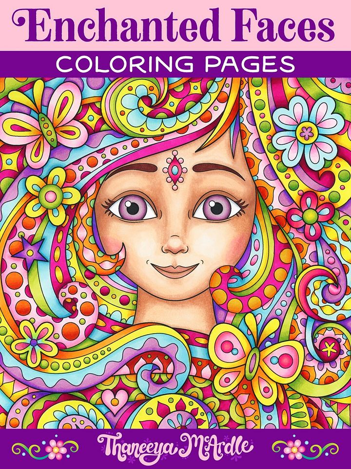 Enchanted Faces Coloring Pages product image (1)