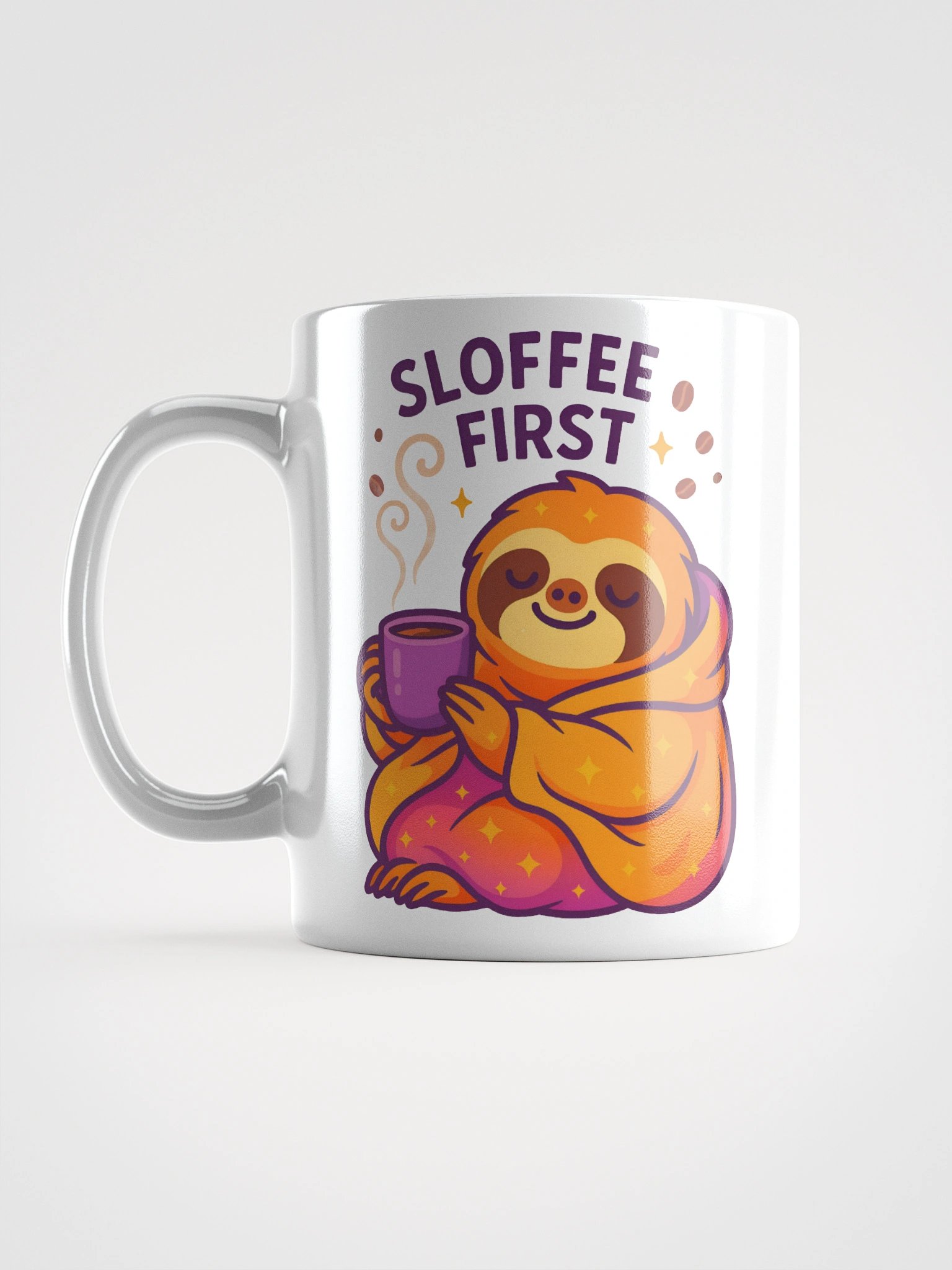 Sloffee First Coffee Mug – Funny Sloth Coffee Cup for Slow Starts and Cozy Moments product image (6)