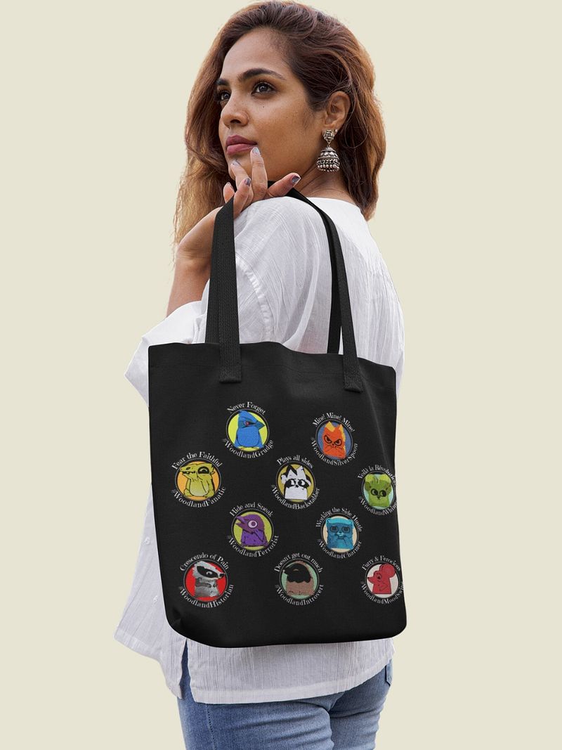 Root Factions Shoulder Tote Bag for Board Gamers - 10 Factions Polka Dot - unofficial