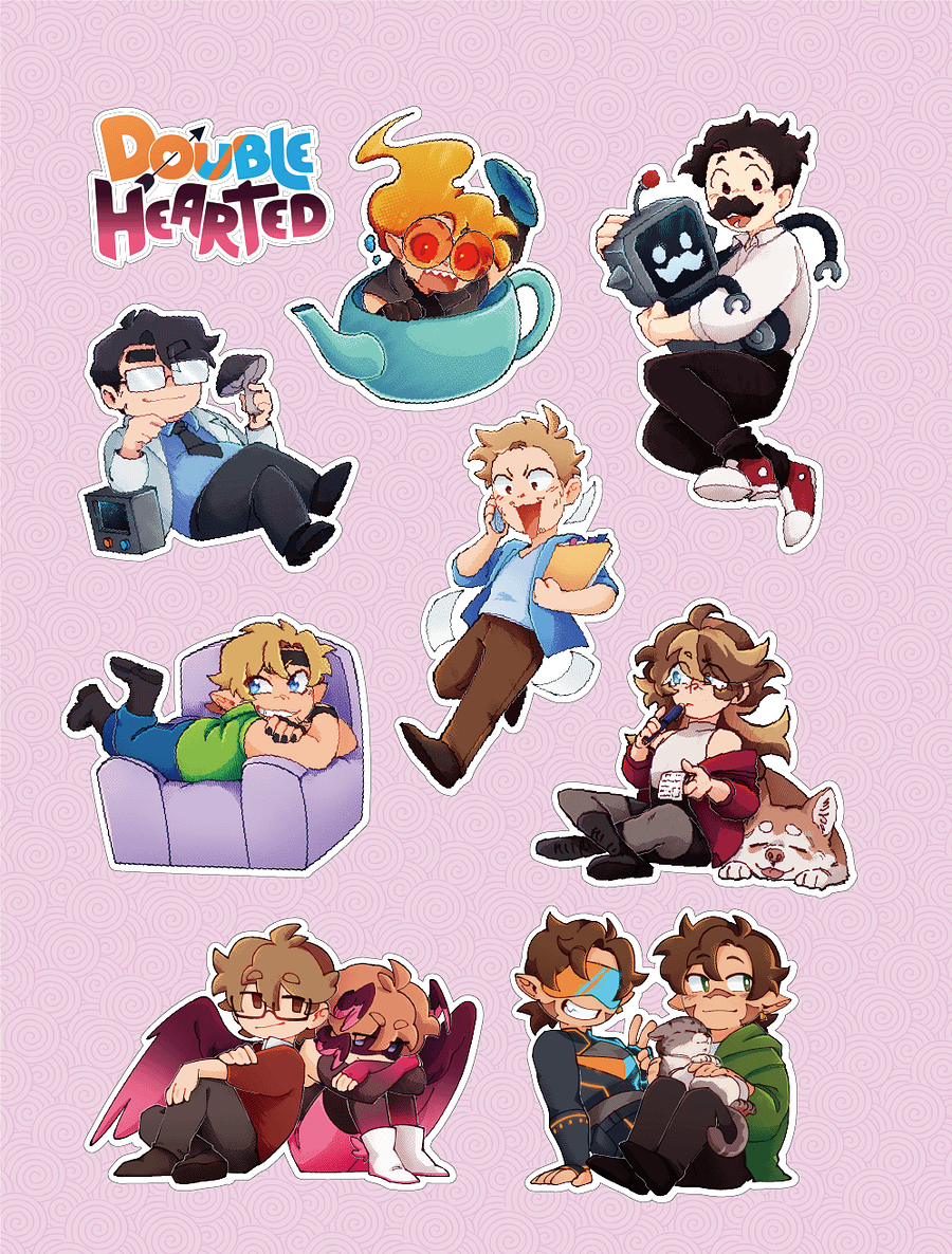 Double Hearted Sticker Sheet product image (1)