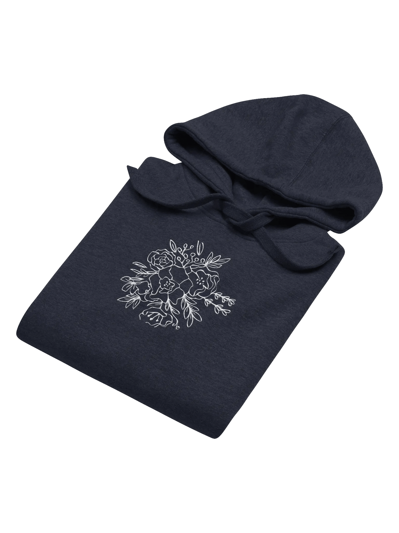 Ultimate Comfort outlined flower embroidered Design Unisex Hoodie product image (28)